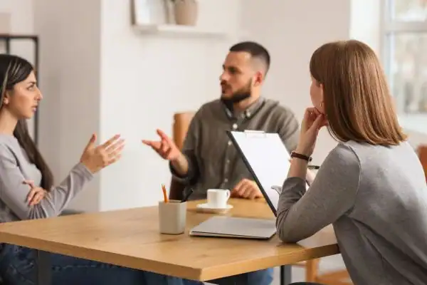 Image of couple access free mediation using family mediation voucher scheme Hackney